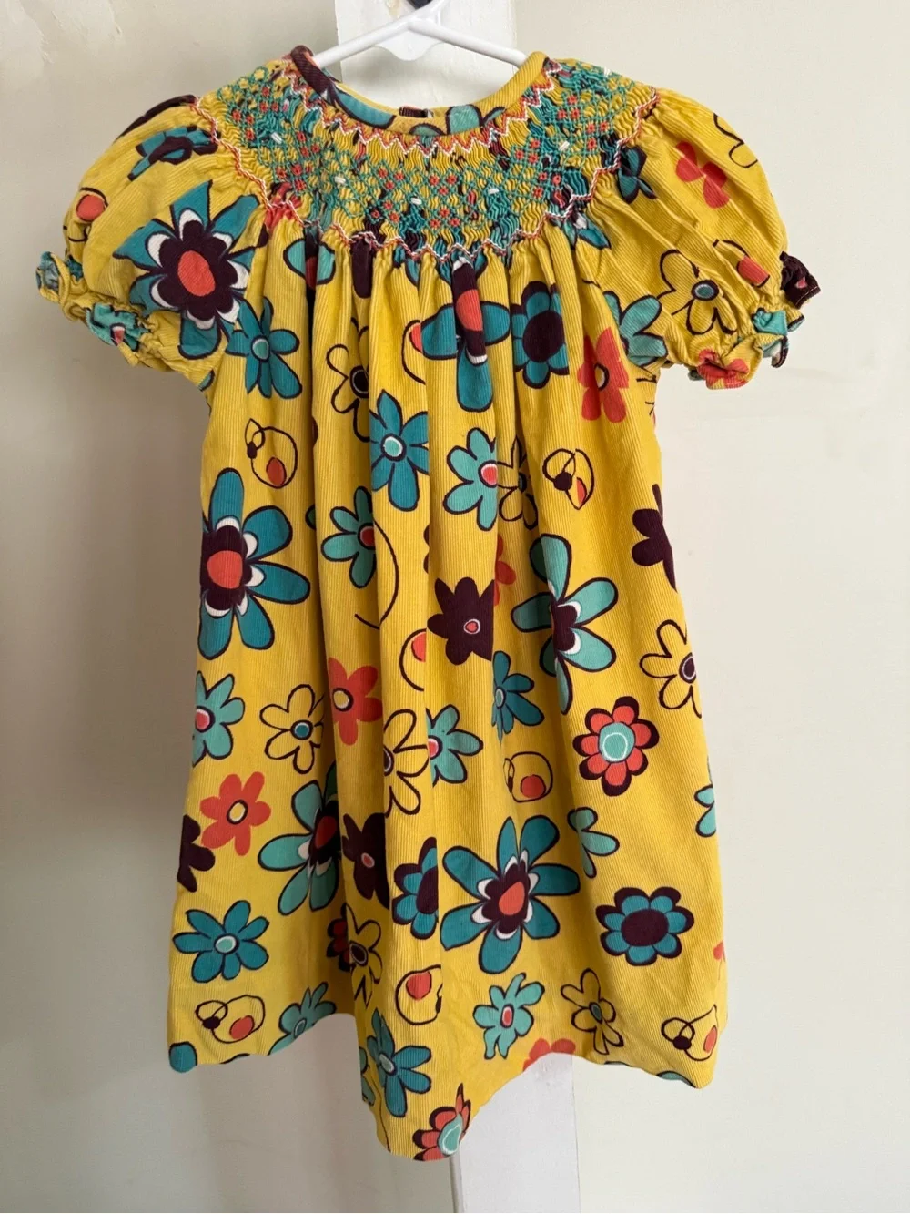 The Smocked Giraffe Smocked Bishop Dress
